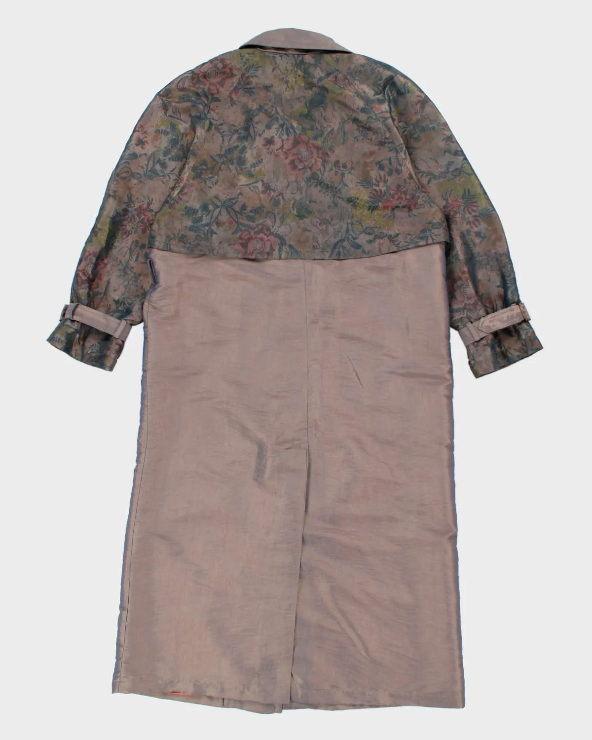 80s Iridescent Floral Rain Mac Coat - L sold by Rokit product image thumbnail 2