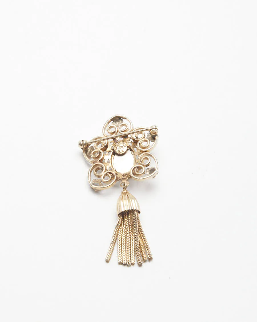 Vintage Brooch with Mini Cameo and Tassel sold by Rokit product image thumbnail 2