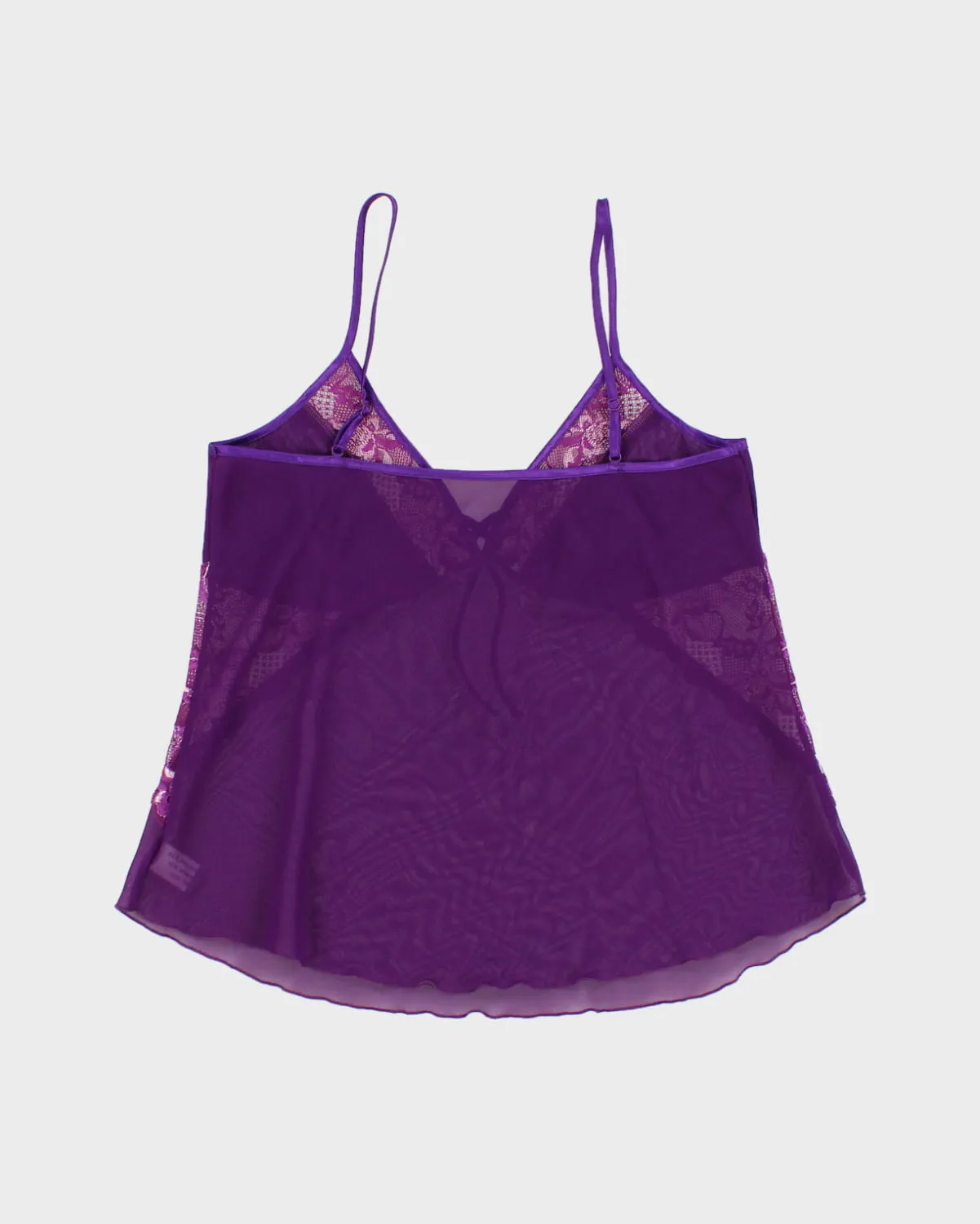 Vintage 90s Purple Lace Floral Camisole - M sold by Rokit product image thumbnail 2