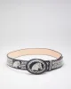 Black Leather Western Belt with Embroidery - W38 sold by Rokit