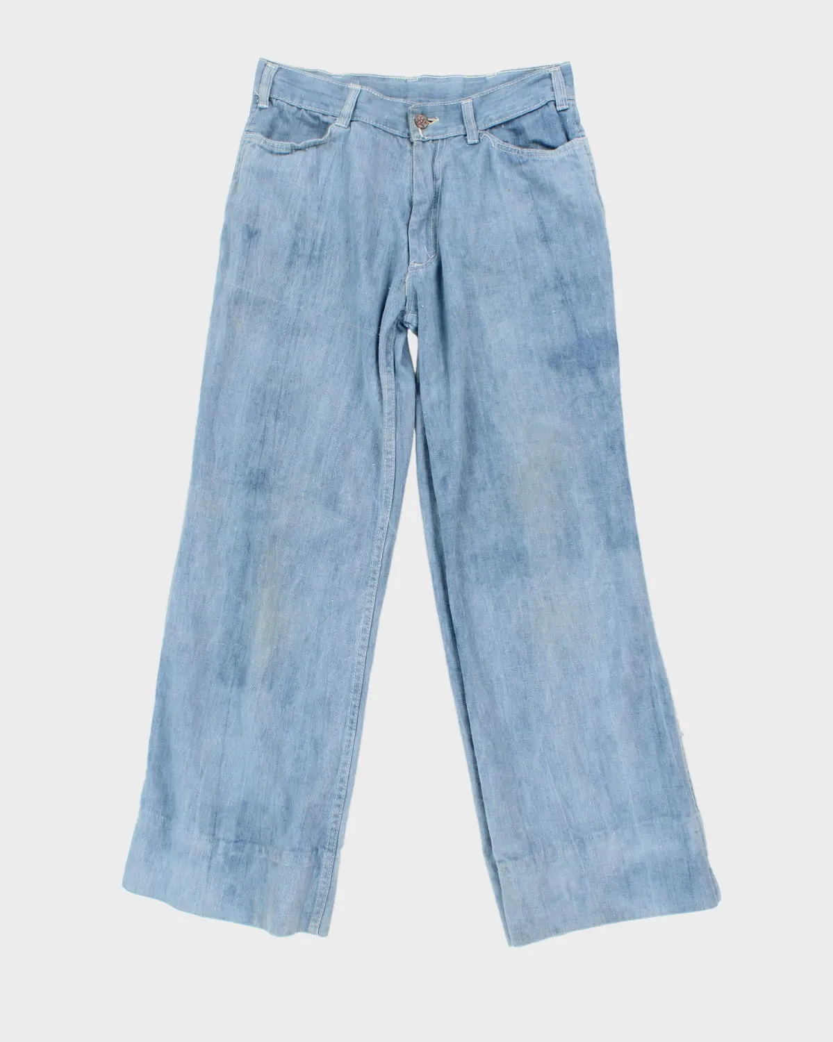 Vintage Hand Embroidered Blue Jeans - W:30 sold by Rokit