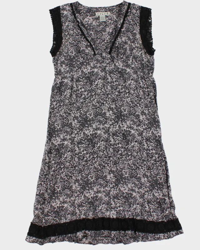 Vintage 90s Lace Detailed Silk Dress - M sold by Rokit