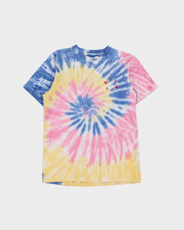 Barney Cools Embroidered Tie-Dye T-Shirt - S sold by Rokit