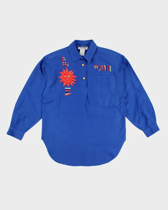 Vintage Blue Cotton Shirt - M sold by Rokit