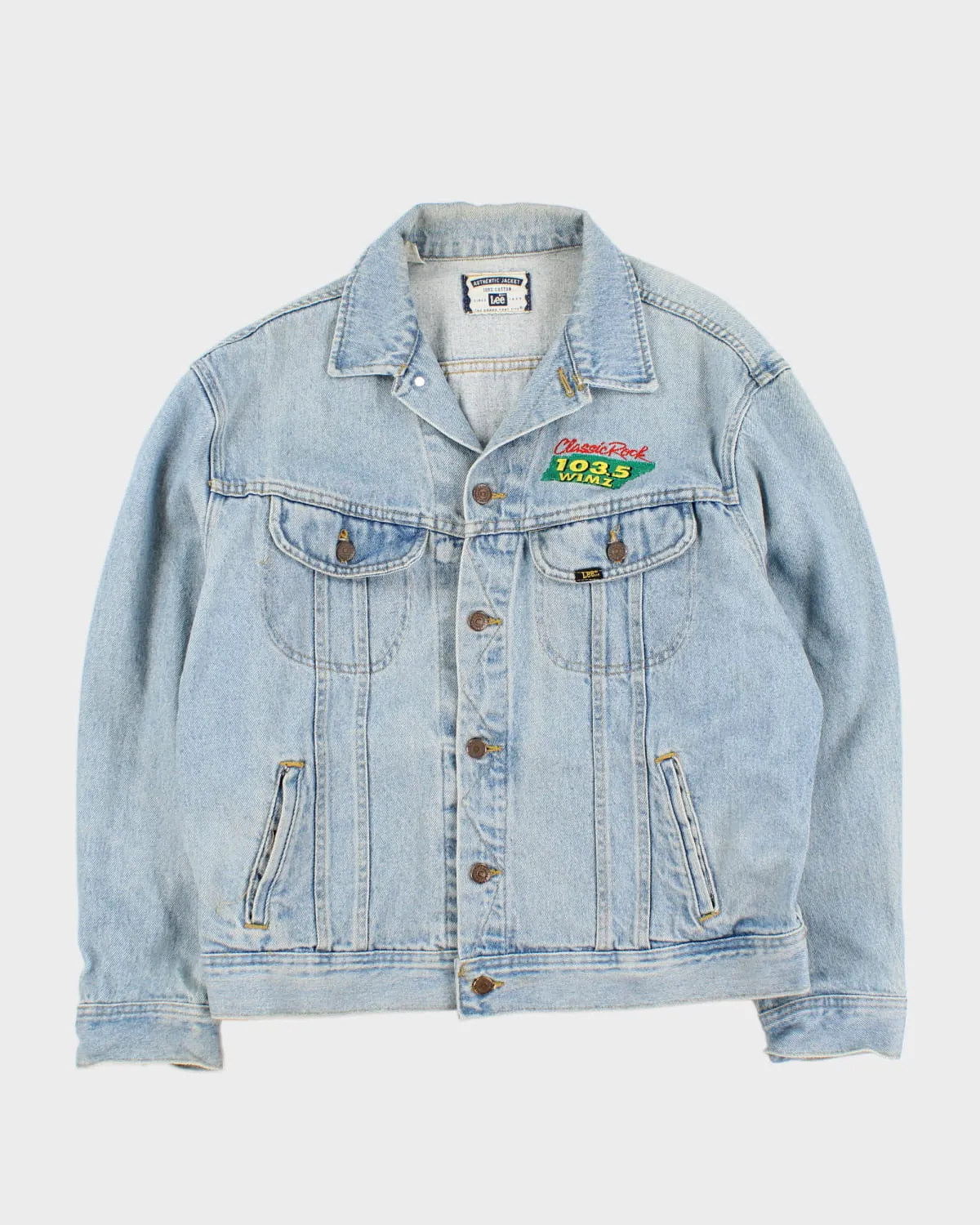 Vintage 90s Lee Classic Rock Embroidery Denim Jacket - L sold by Rokit