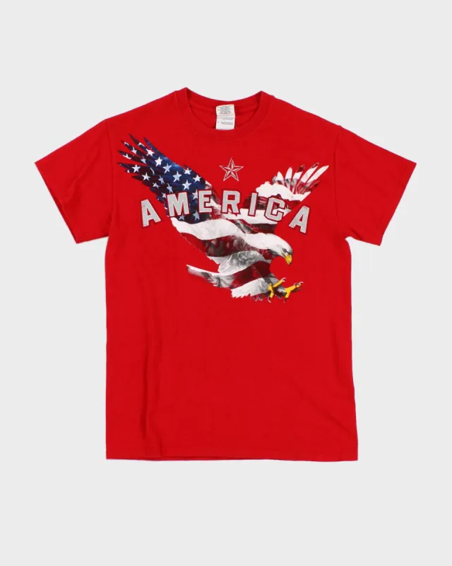 Vintage 00s America Eagle Print T-Shirt - S sold by Rokit
