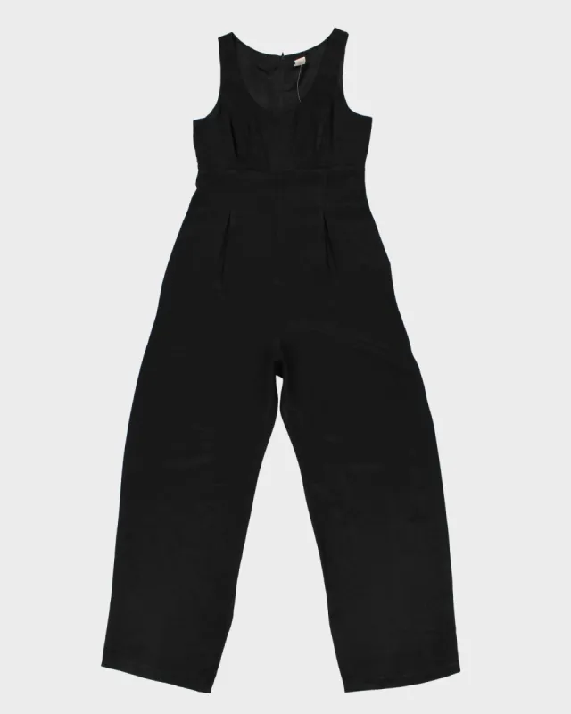 1980s Black Long Jumpsuit - S sold by Rokit