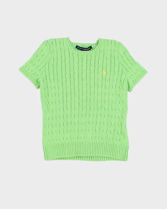 Green Ralph Lauren Short Sleeved Jumper - S sold by Rokit