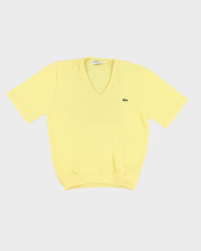 Vintage 70s IZOD Lacoste Yellow Knit Short Sleeve Top - M/L made by Lacoste