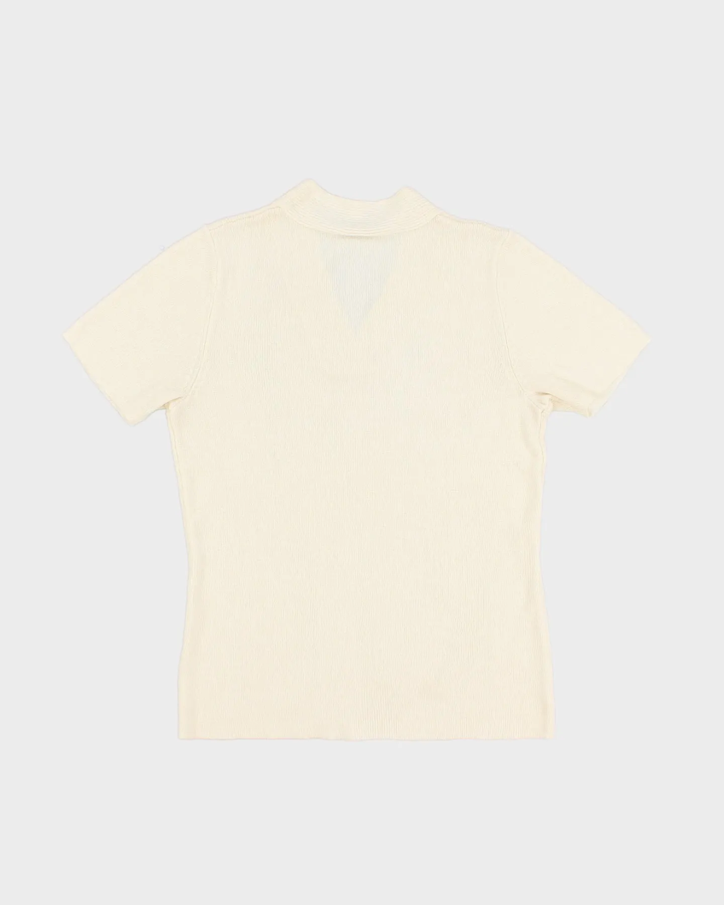 Cream Short Sleeved Knitted Top - S sold by Rokit product image thumbnail 2
