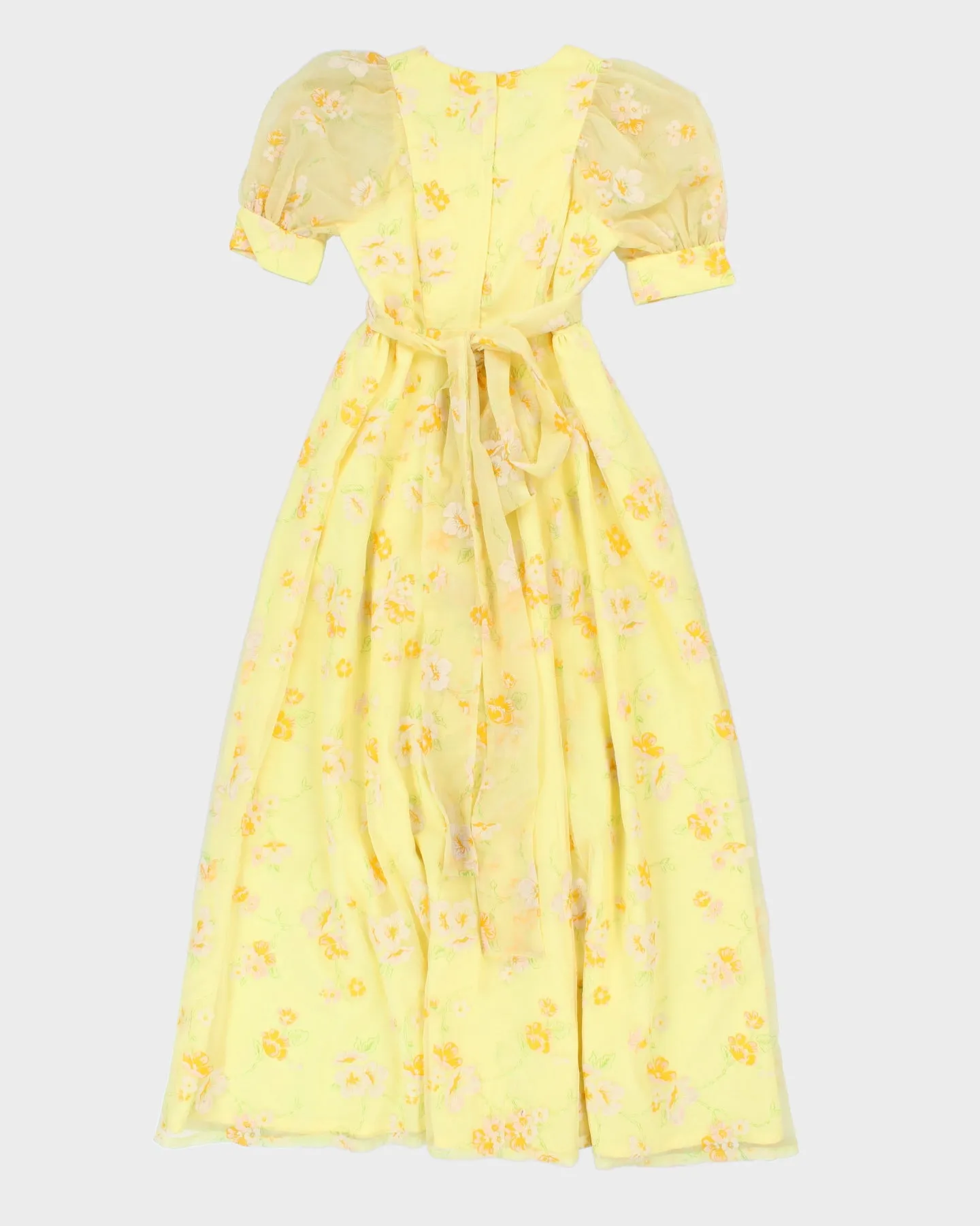 Vintage Handmade Floral Yellow Summer Dress - S sold by Rokit product image thumbnail 2