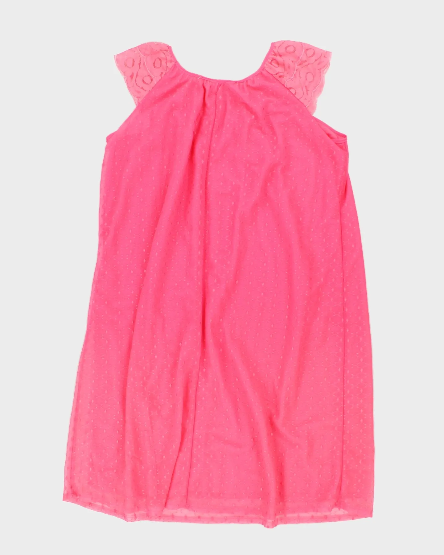 Vintage 70s Pink Lace Nightgown - XL sold by Rokit product image thumbnail 2