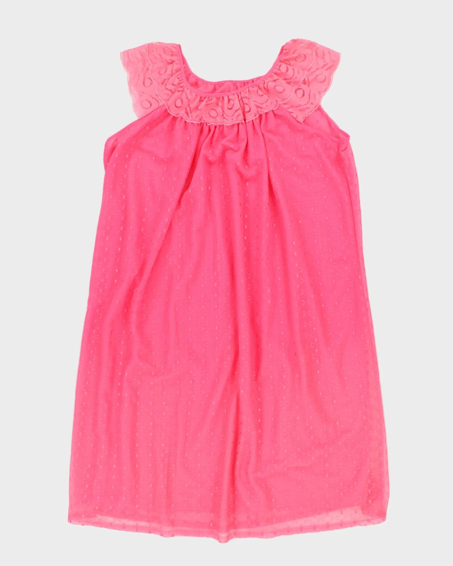 Vintage 70s Pink Lace Nightgown - XL sold by Rokit