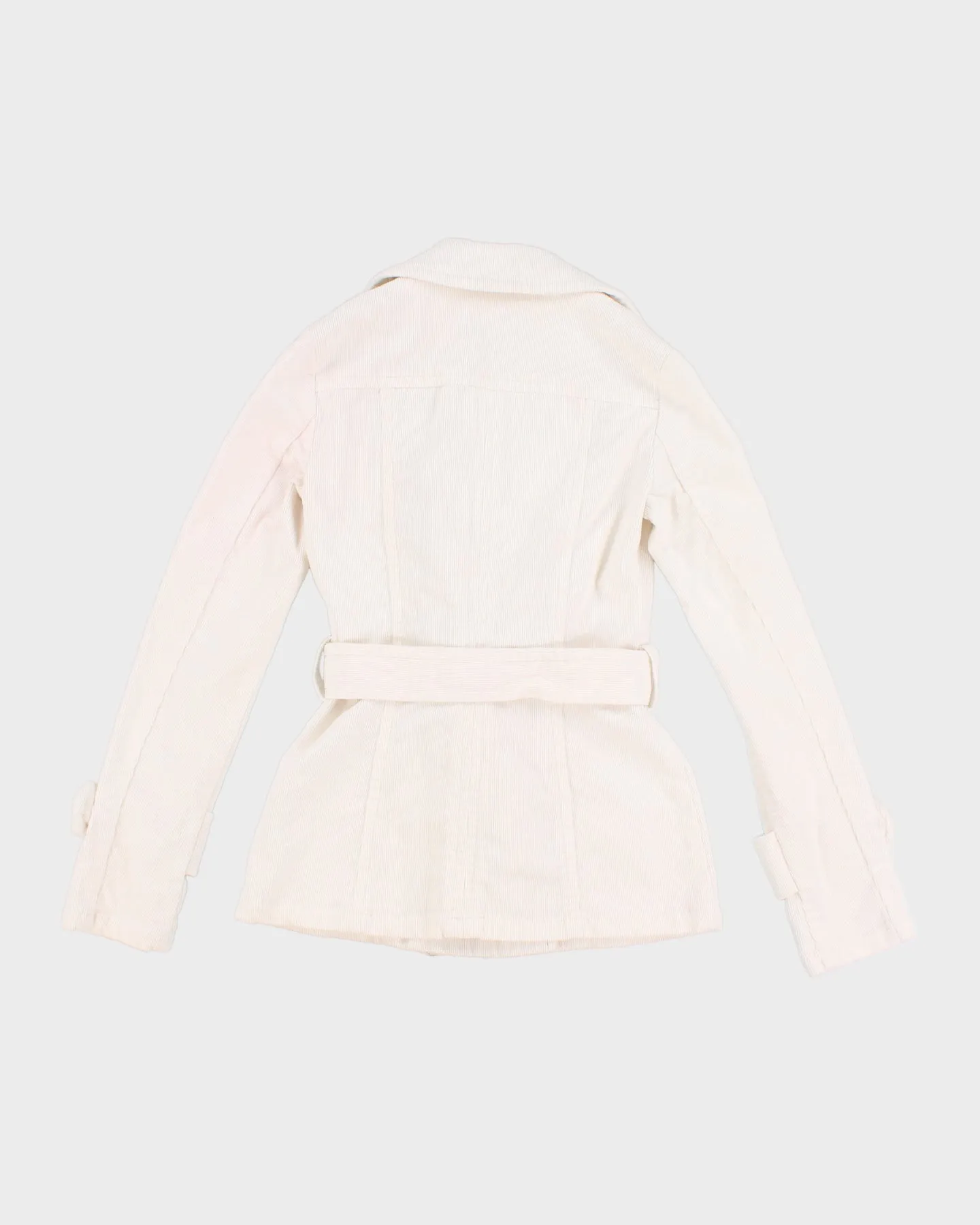 White Y2K 00s Collared Corduroy Jacket - XS sold by Rokit product image thumbnail 2