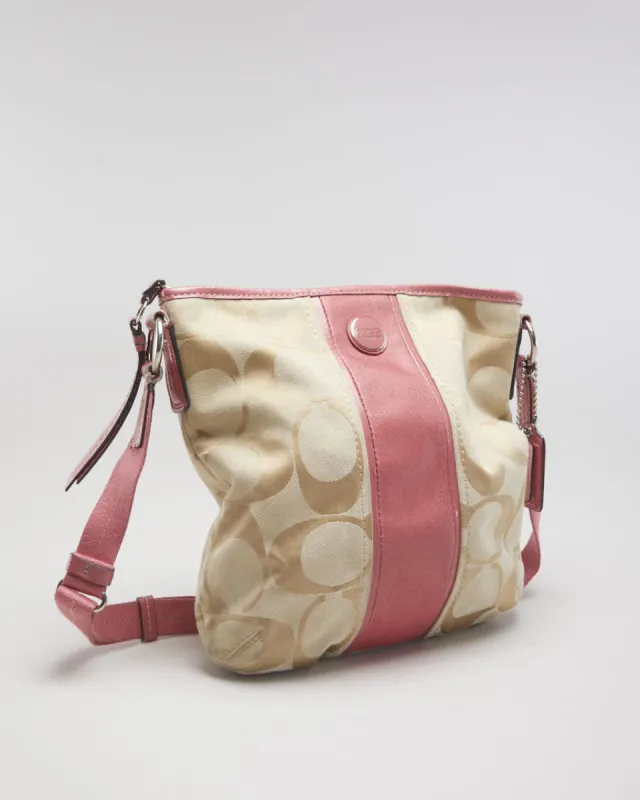 Coach Pink Monogram Cross Body sold by Rokit