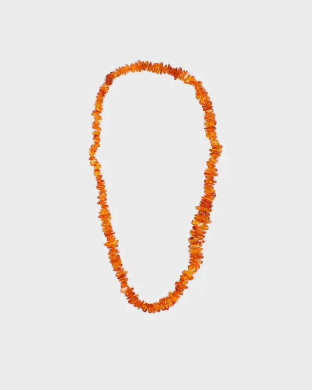 Y2K 00s Amber Beaded Necklace - O/S sold by Rokit