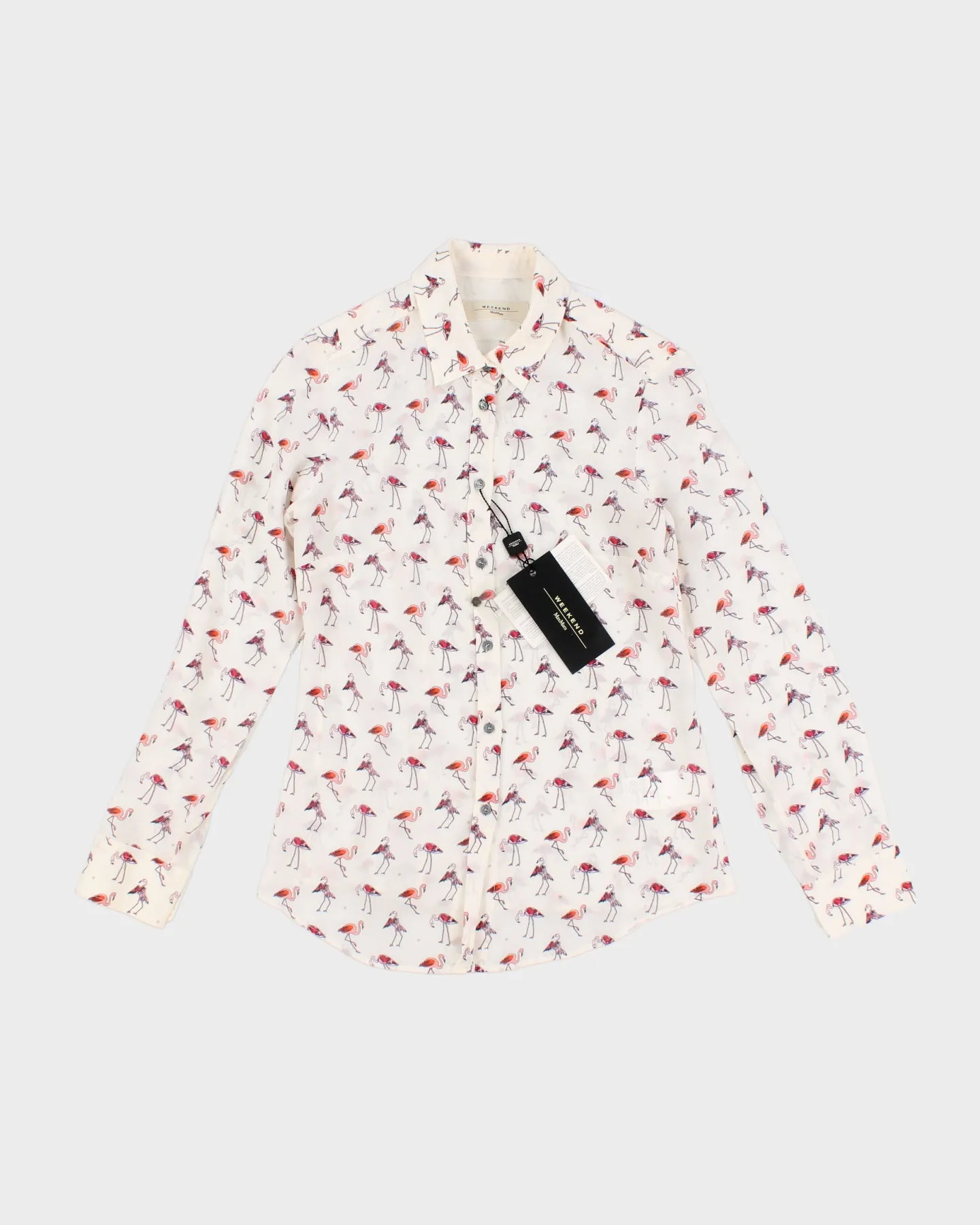 Weekend By MaxMara Flamingo Silk Shirt - S sold by Rokit