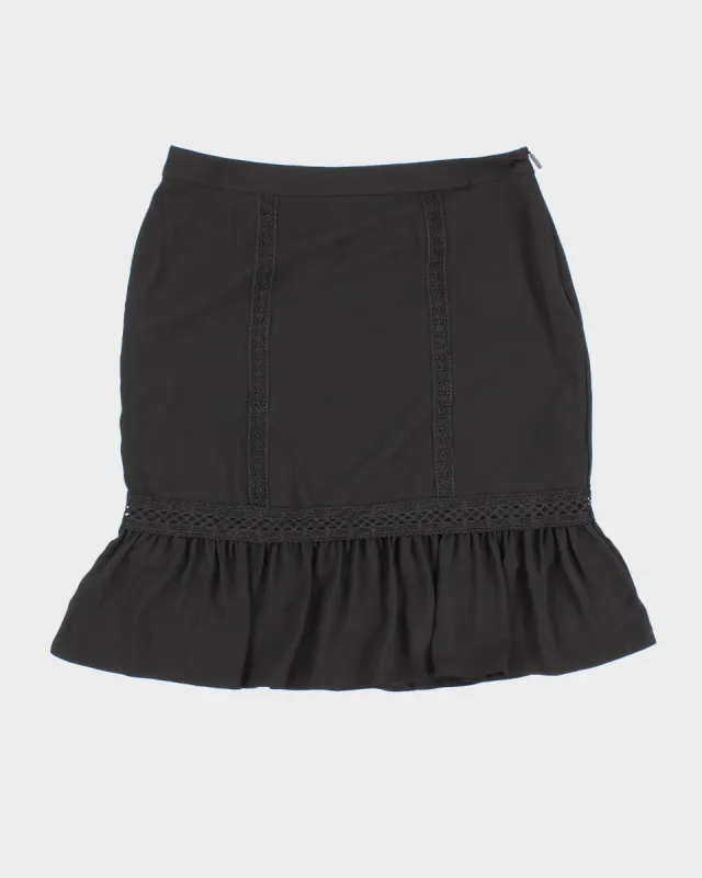 Karl Lagerfeld Black Lace Detail Mini Skirt - M sold by Rokit