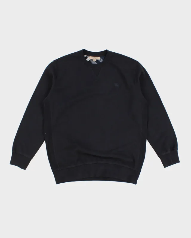 Burberry Navy Logo Front Crewneck Sweatshirt - XL sold by Rokit