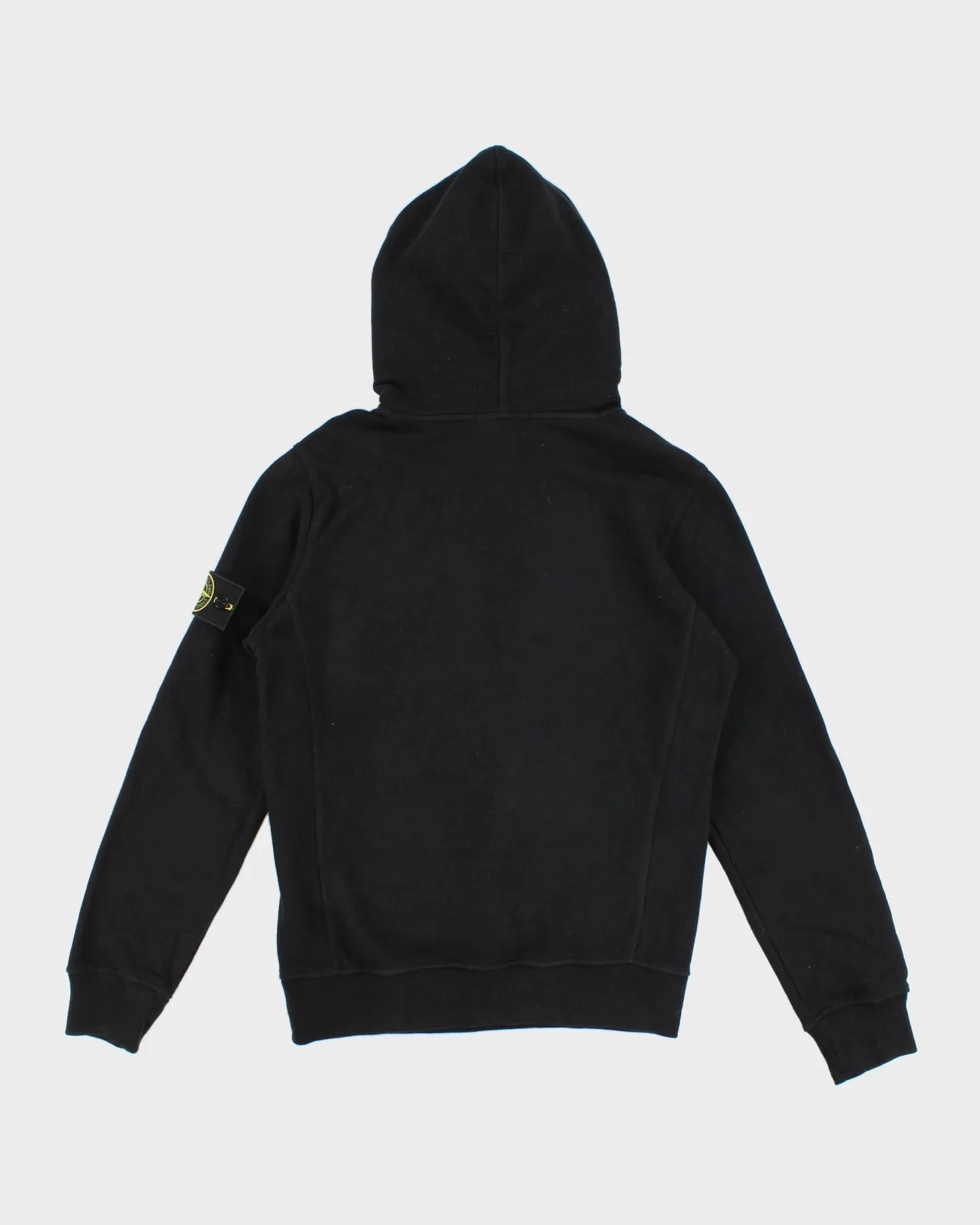Stone Island Men's Black Hoodie With Patch Sleeve - S sold by Rokit product image thumbnail 2