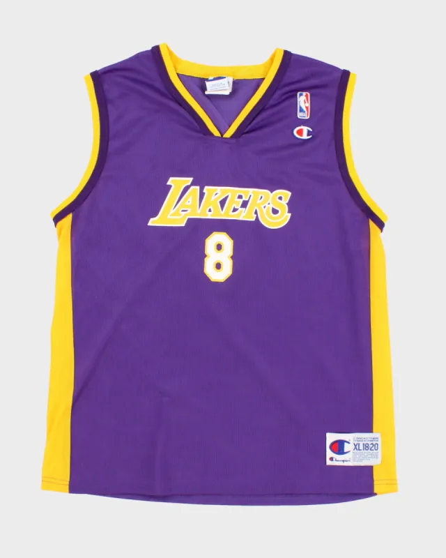 Champion Los Angeles Lakers Kobe Bryant #8 NBA Basketball Jersey - Youth XL sold by Rokit