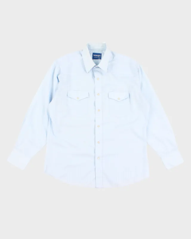 Vintage 90s Wrangler Blue Stripe Western Shirt - XL sold by Rokit
