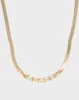 Vintage Silver Diamante Chain Necklace - O/S sold by Rokit