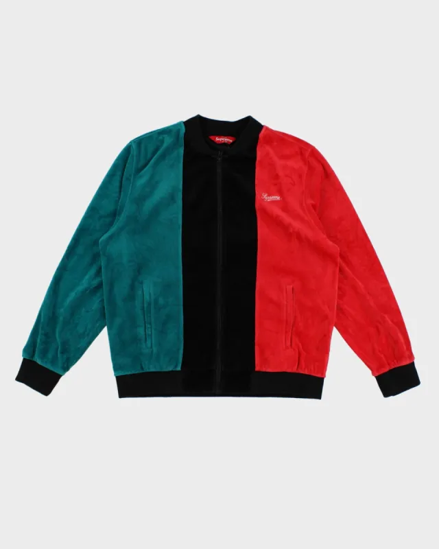 SS18 Supreme Velour Zip Up Bomber Jacket - M made by Supreme