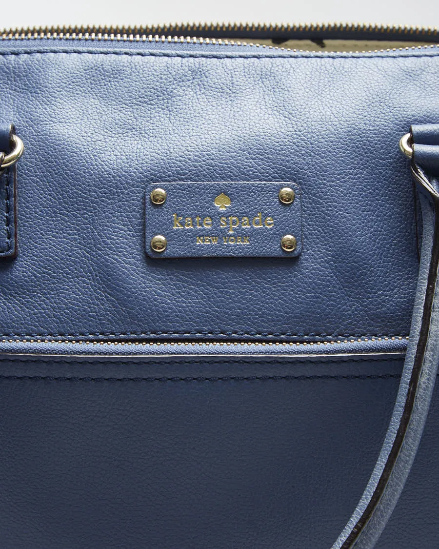 Kate Spade Blue Leather Handbag With Goldware - O/S sold by Rokit product image thumbnail 3