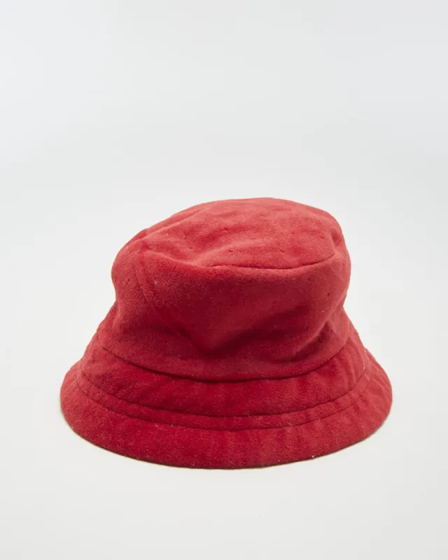Michiko London Red Reversible Bucket Hat - M sold by Rokit