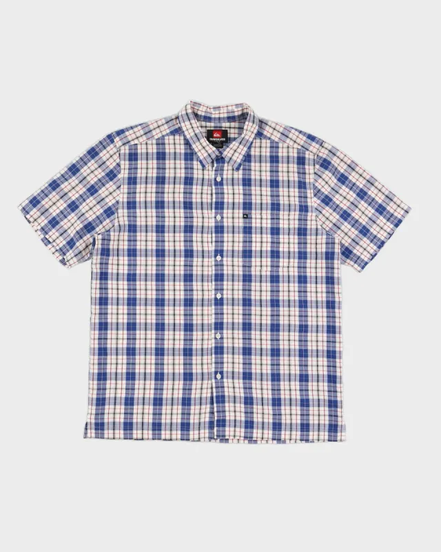 Vintage 00s Quiksilver Blue Check Shirt - L sold by Rokit