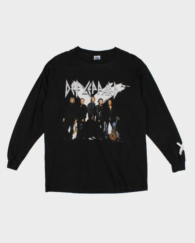 2002 Def Leppard Black Long Sleeved T-Shirt - M sold by Rokit