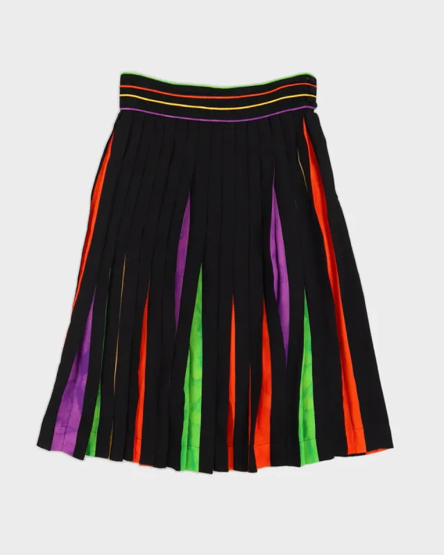 Black Pleated Midi Skirt - S sold by Rokit