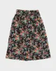 Black Floral Cotton Wrap Skirt - S sold by Rokit