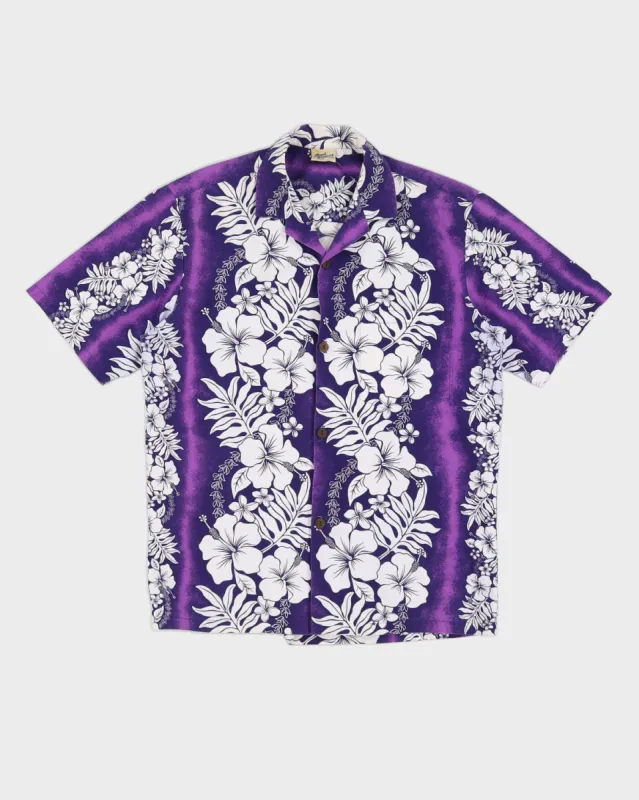 Vintage 90s Royal Creations Purple Hawaiian Shirt - M sold by Rokit