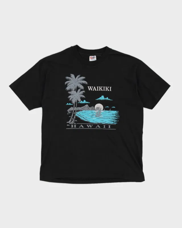 Black Hawaii Graphic Single Stitch T-Shirt - XL sold by Rokit
