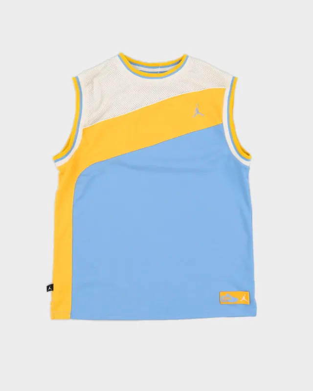 Yellow and Blue Jordan Basketball Top - L sold by Rokit