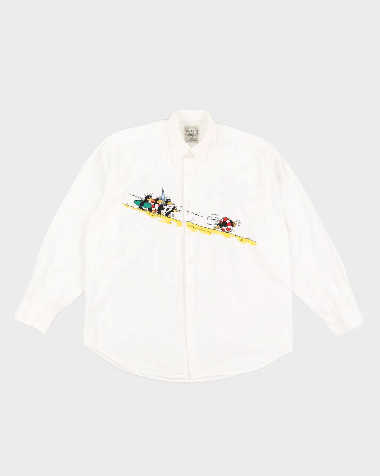 Vintage Penguin Embroidered Shirt - XXL sold by Rokit