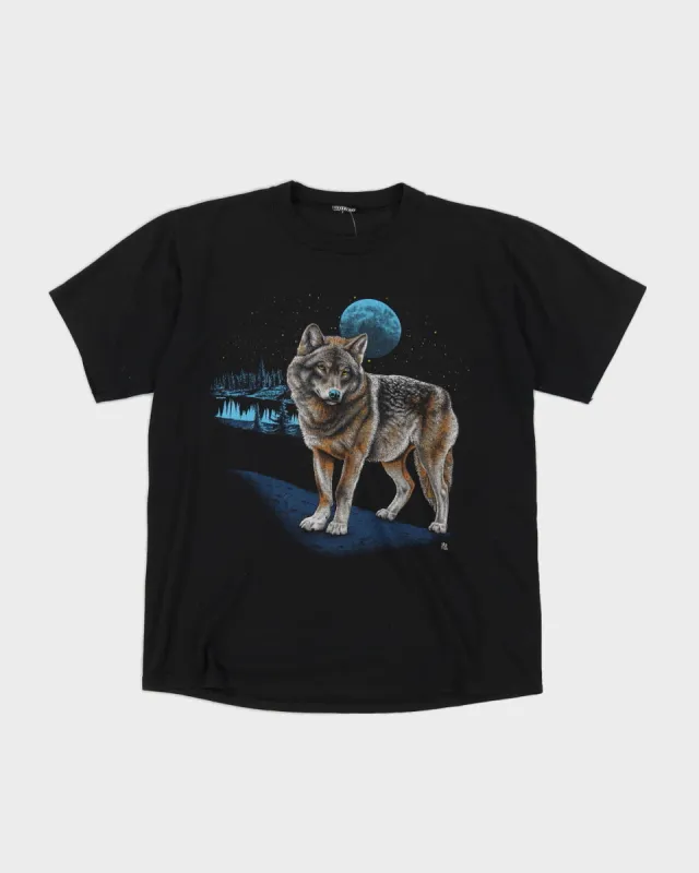 '87 Wolf Print Single Stitch T-Shirt - S/M sold by Rokit