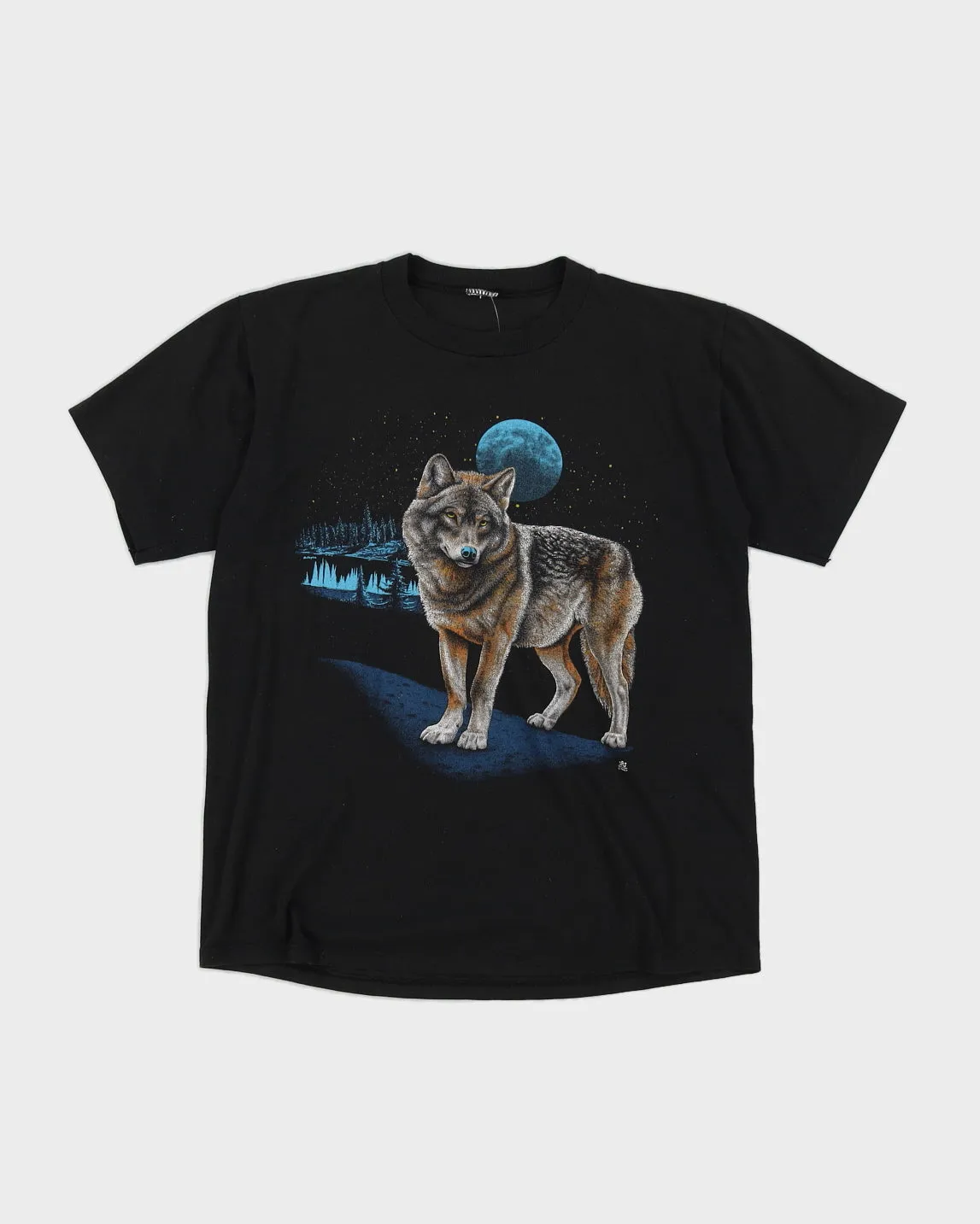 '87 Wolf Print Single Stitch T-Shirt - S/M sold by Rokit
