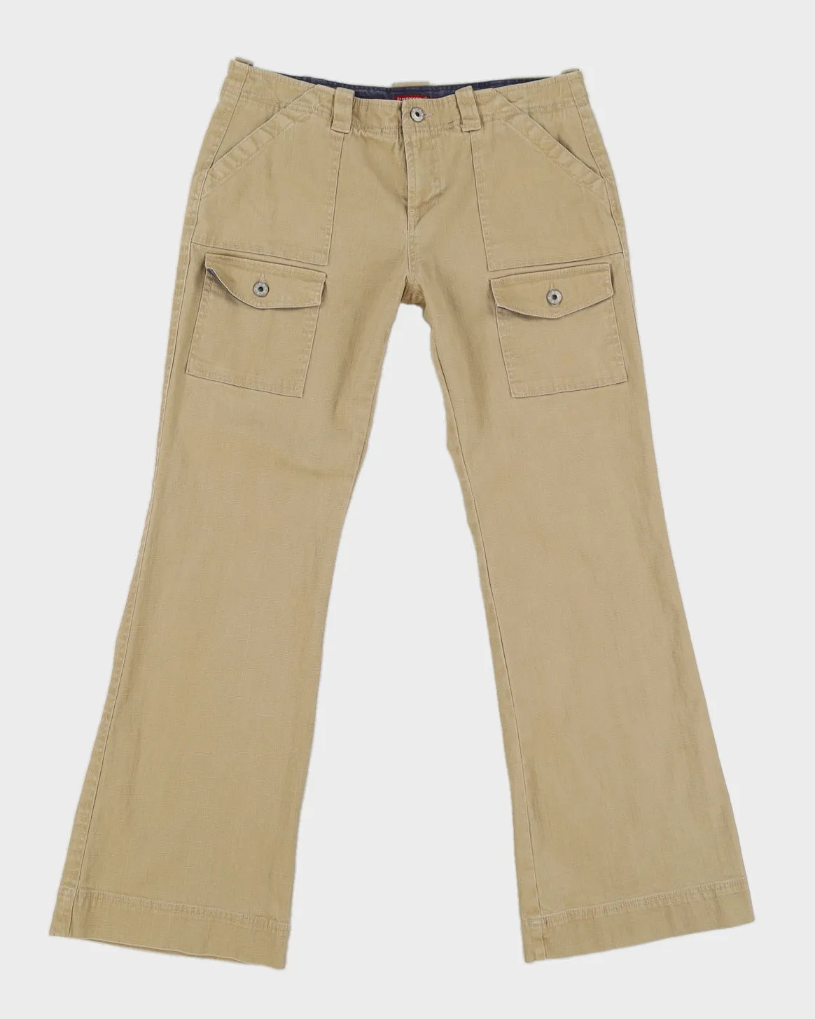 Y2K Beige Cargo Style Jeans - M sold by Rokit