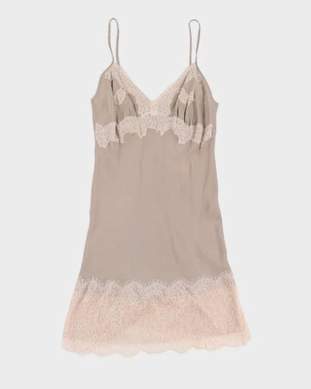 Silk Lace Slip Dress - S sold by Rokit