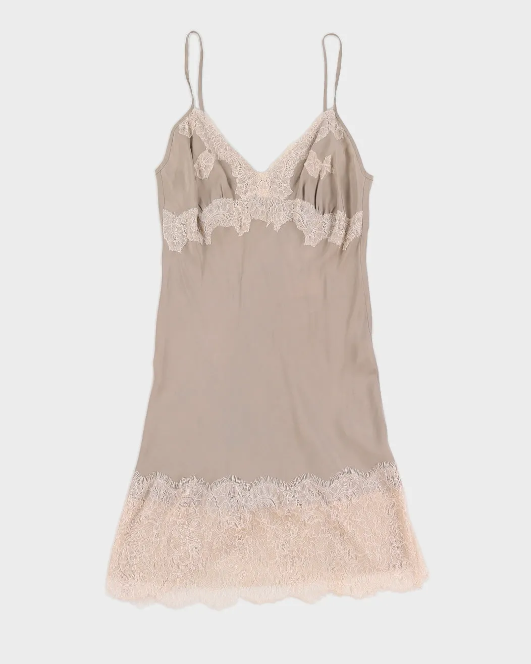 Silk Lace Slip Dress - S sold by Rokit