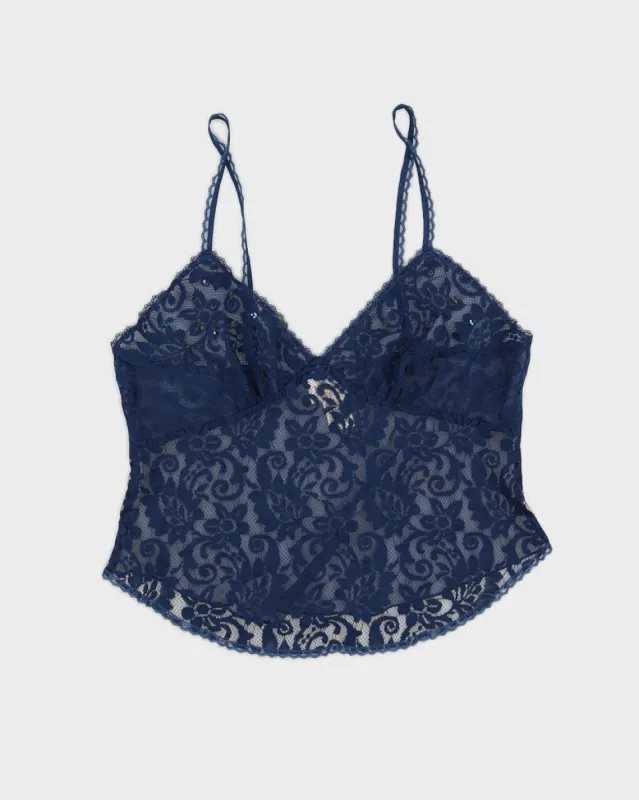 00s Victoria Secret Lace Cami Top - M sold by Rokit