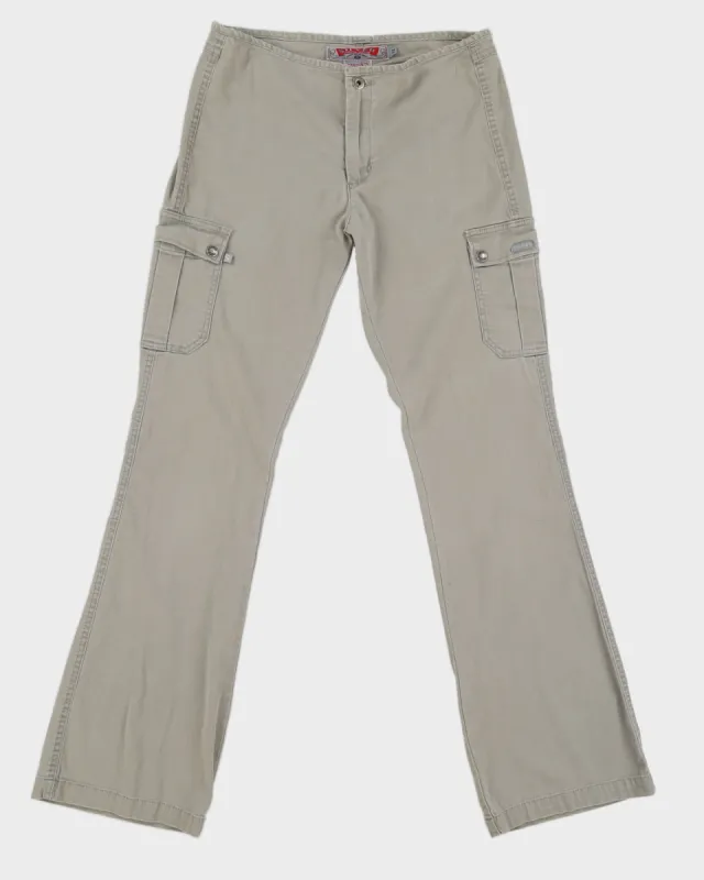 Y2K Cargo Style Beige Jeans - M sold by Rokit