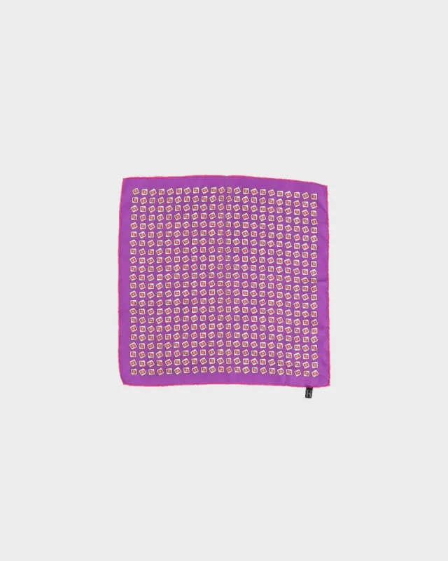 Robert Talbott Purple Geometric Silk Scarf sold by Rokit