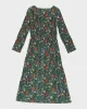 Vintage Green Floral Textured Dress - M sold by Rokit
