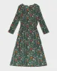 Vintage Green Floral Textured Dress - M sold by Rokit