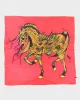 Red Horse Print Silk Scarf sold by Rokit