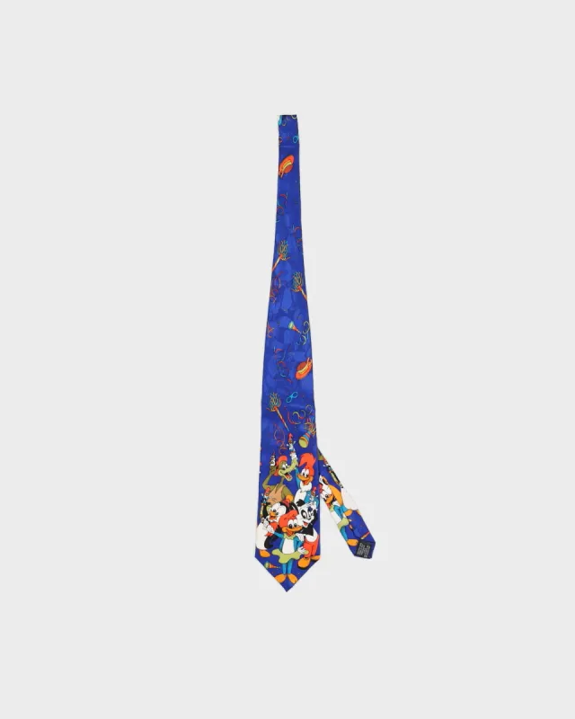 Vintage 90s Tie Rack Woody Wookpecker Blue Printed Silk Tie sold by Rokit